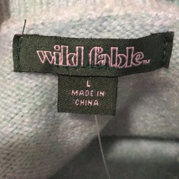 Wild Fable Baby Blue Puffy Sleeve Cropped Sweater - Picture 8 of 10